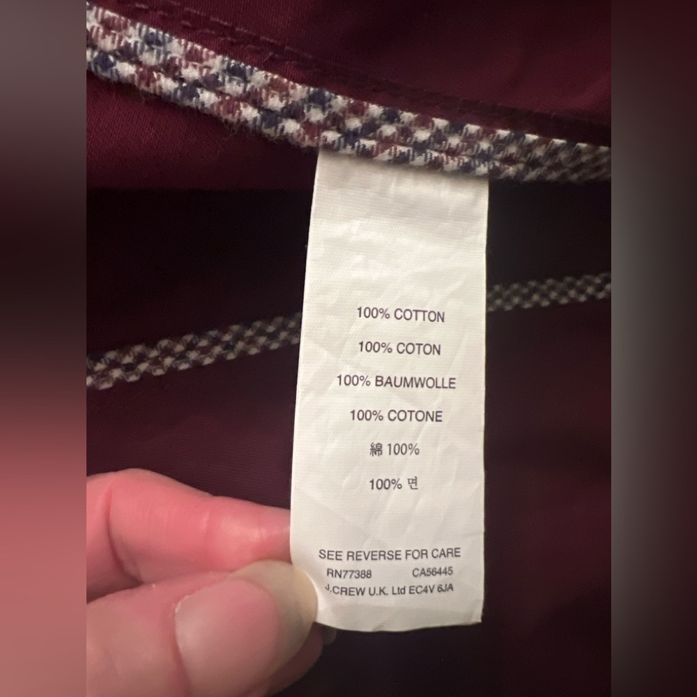 J CREW waxed jacket. Burgundy M. Like new - Picture 10 of 11